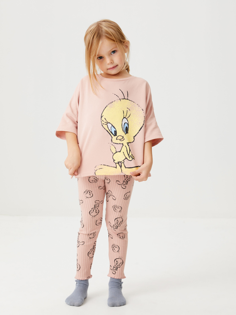 Пижама с ярким принтом Looney Tunes для девочек, фото - 1