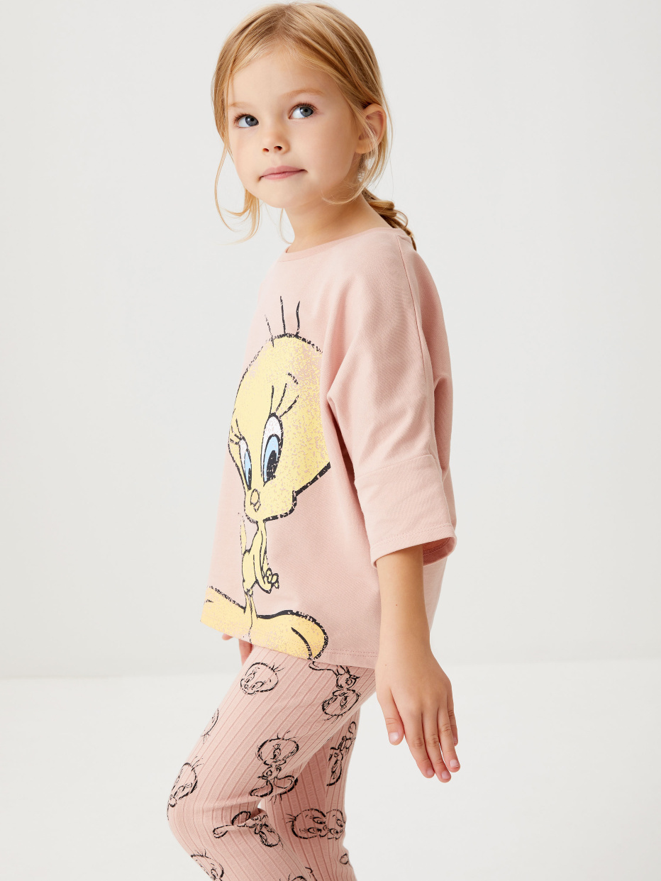 Пижама с ярким принтом Looney Tunes для девочек, фото - 9