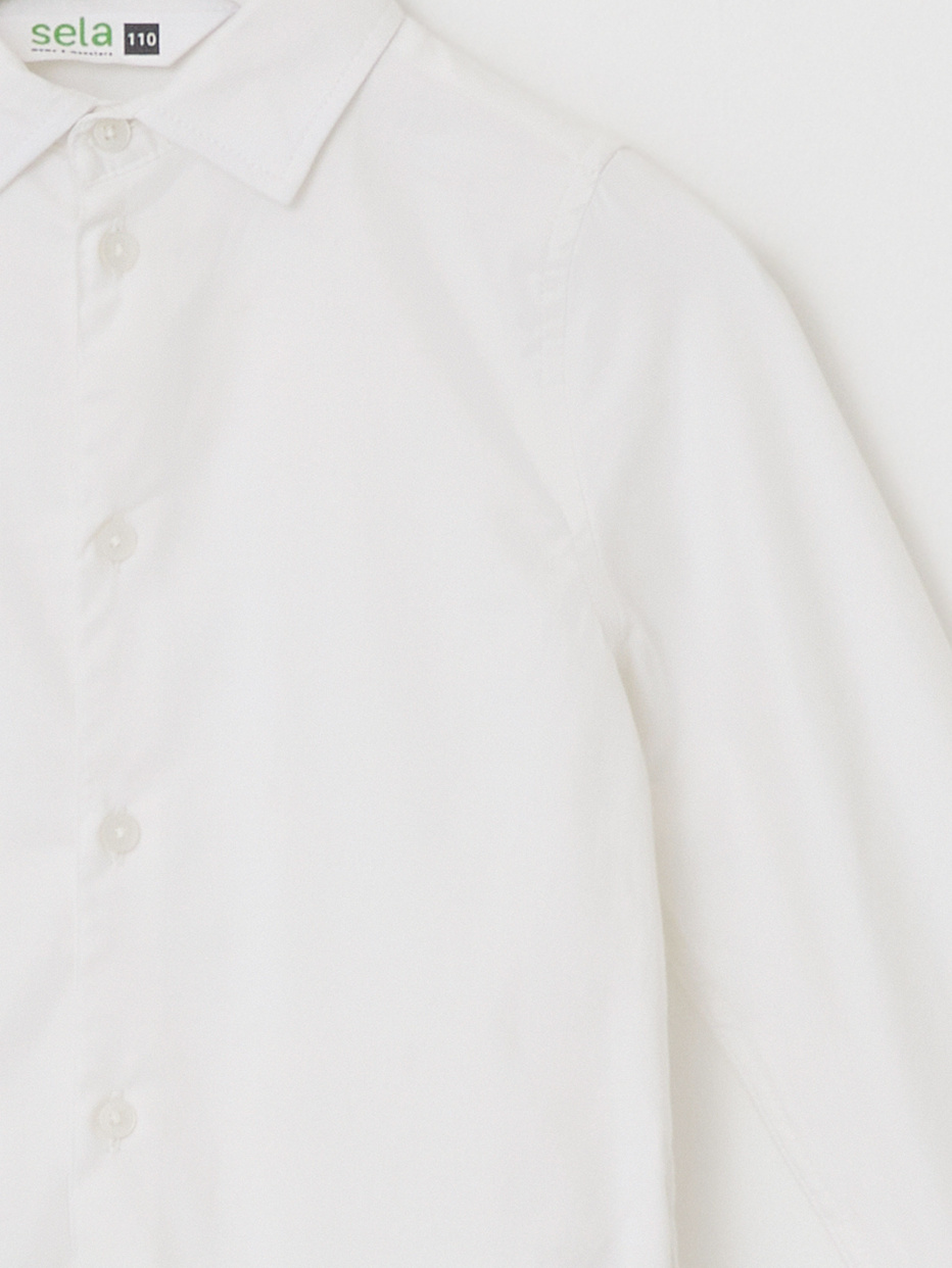 Белая классическая рубашка для мальчиков, фото - 3