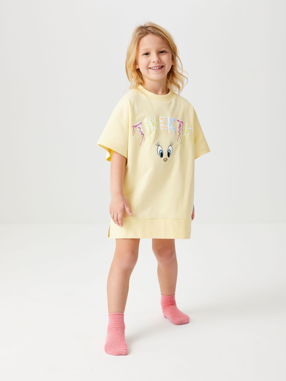 Ночная сорочка с принтом Твити для девочек, фото - 2