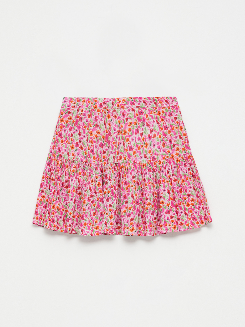 Вискозная юбка с принтом для девочек, фото - 2