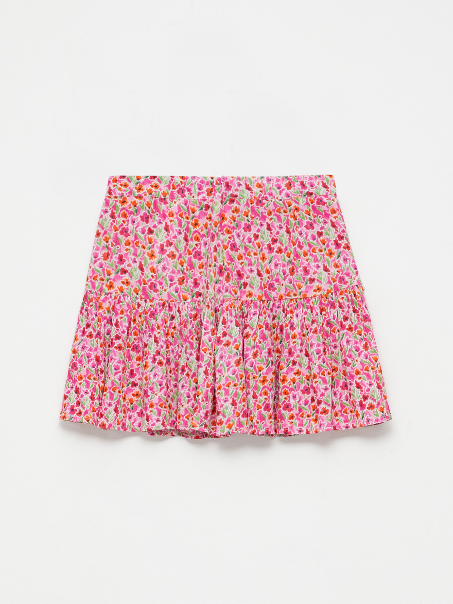 Вискозная юбка с принтом для девочек, фото - 4