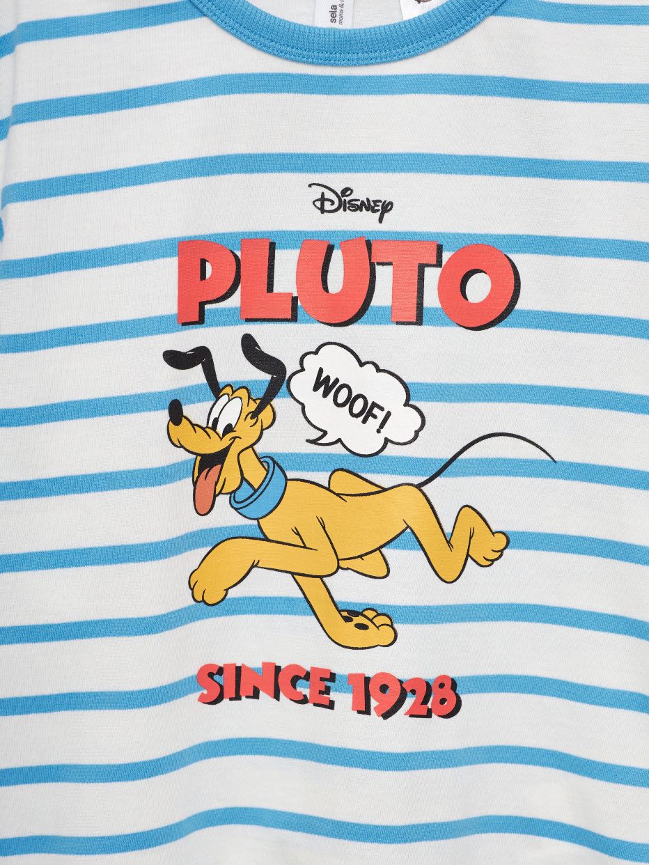 Футболка в полоску с принтом Disney Pluto для мальчиков, фото - 3