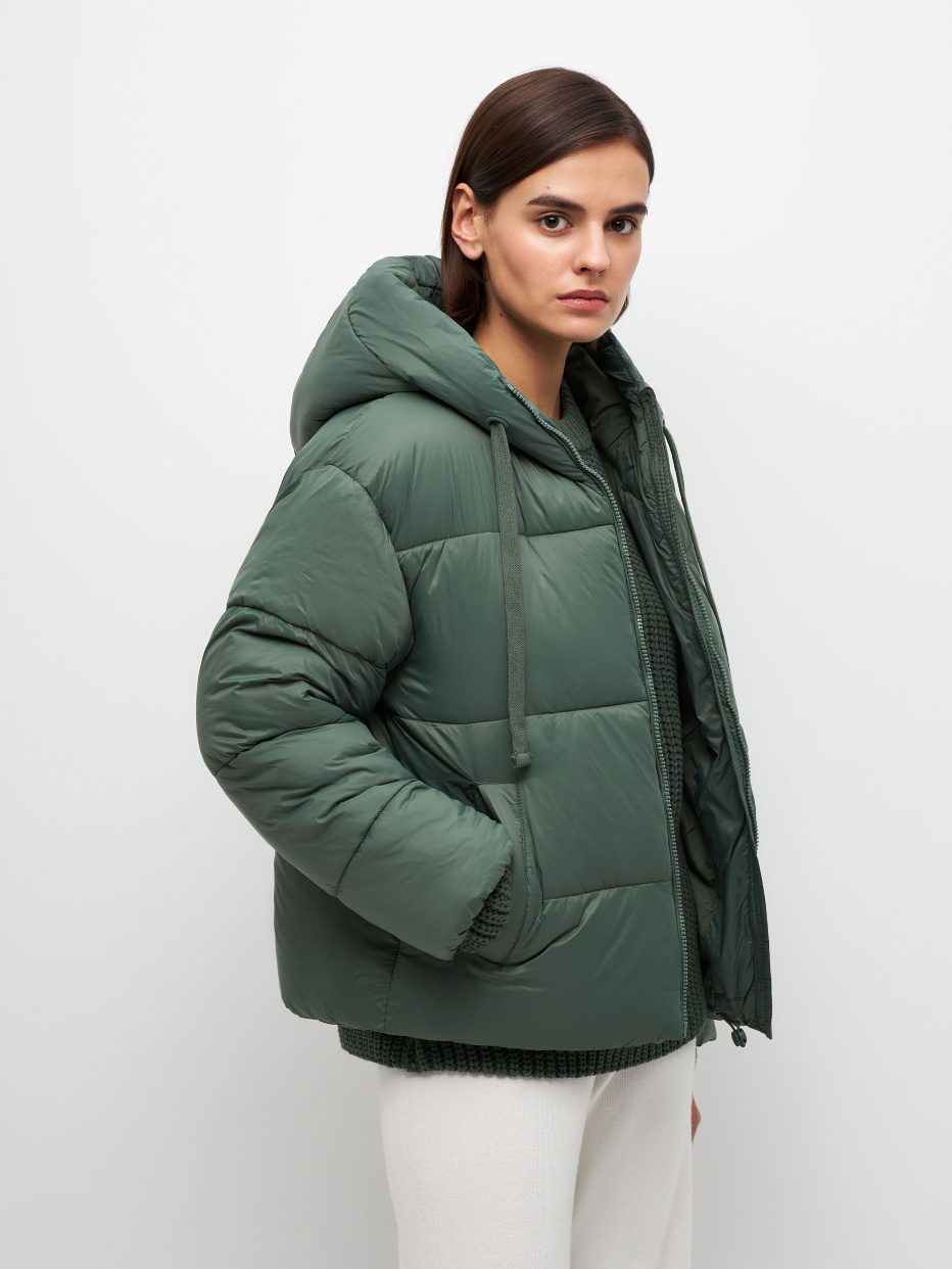 Стеганая нейлоновая куртка цвет: темно-зеленый, артикул: 2809011103 –купить в интернет-магазине sela