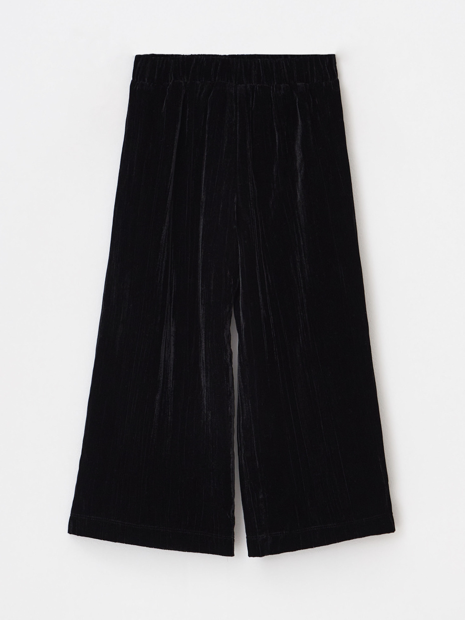 Черные бархатные брюки для девочек, фото - 2