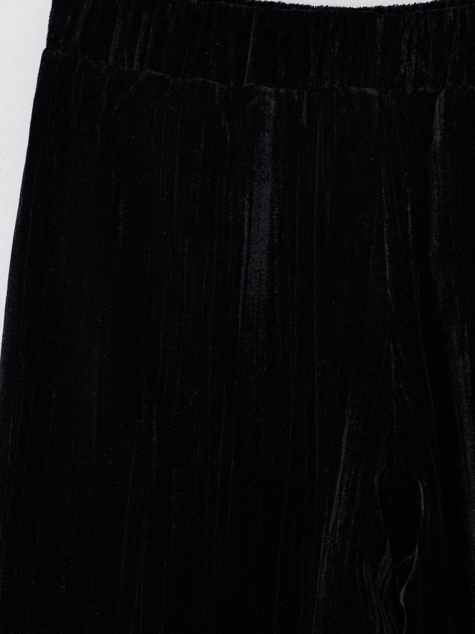 Черные бархатные брюки для девочек, фото - 3