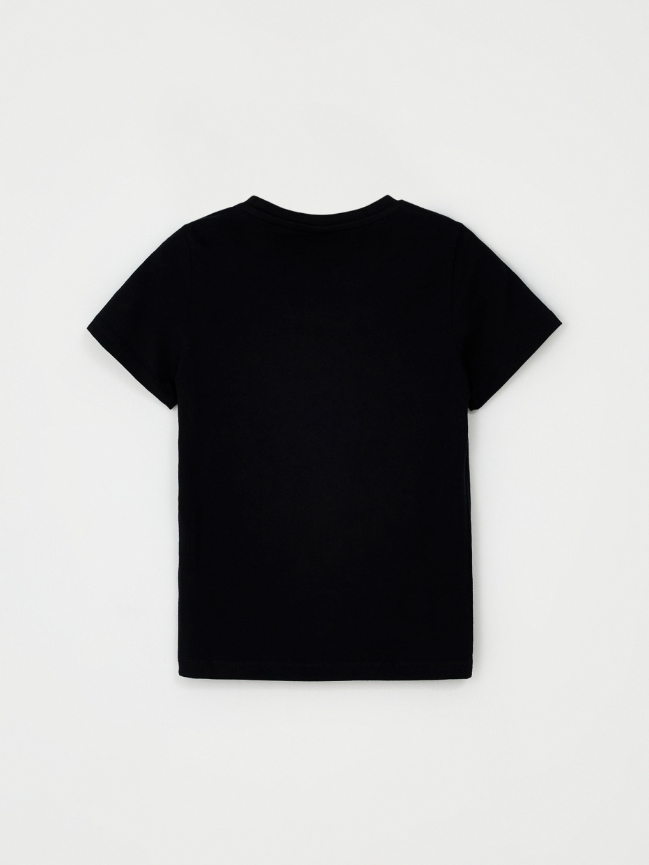 Базовая черная футболка для девочек, фото - 3