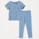 Пижама с принтом для девочек, цвет голубой