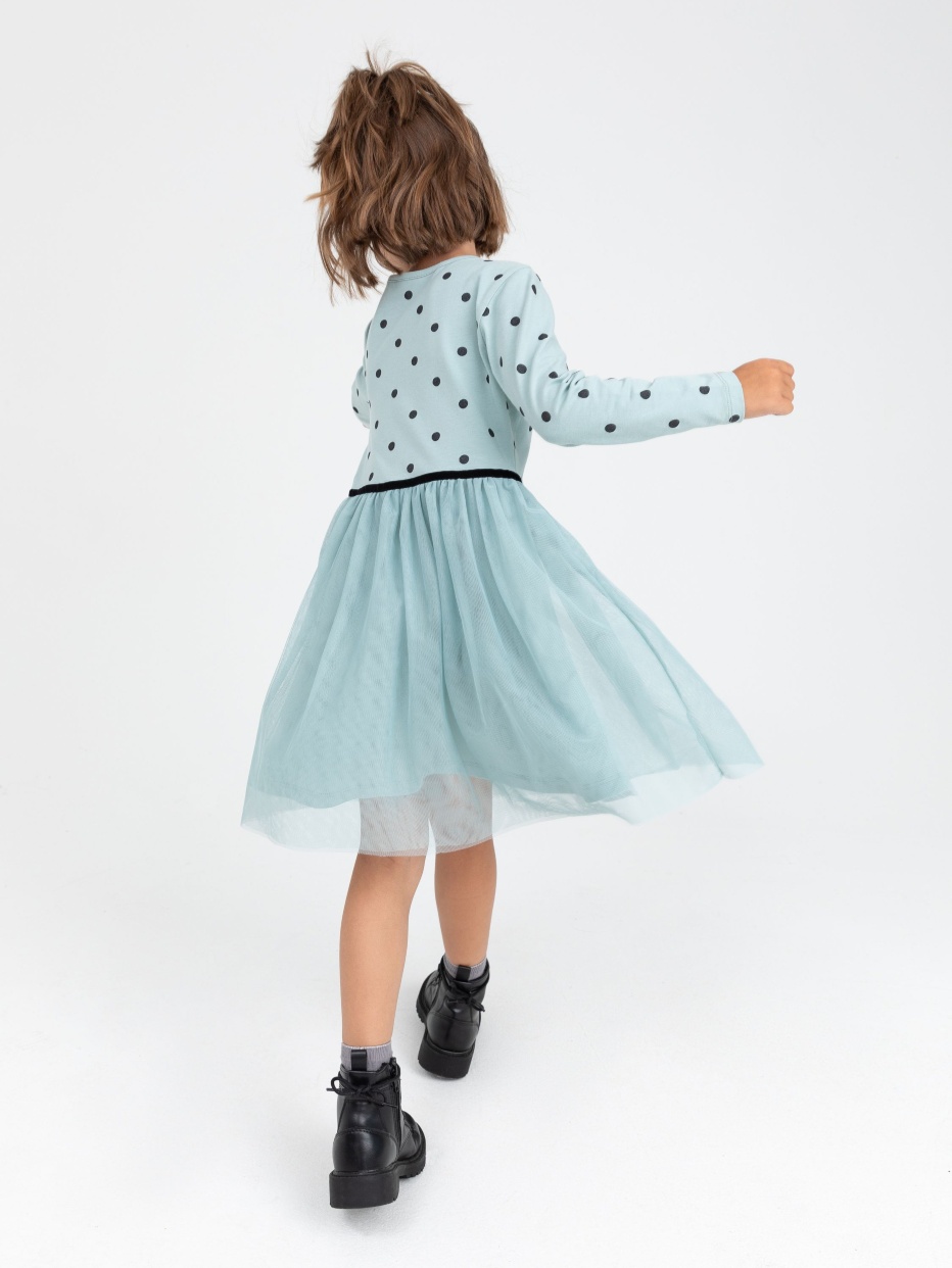 Платье для девочек с юбкой из сетки, фото - 3