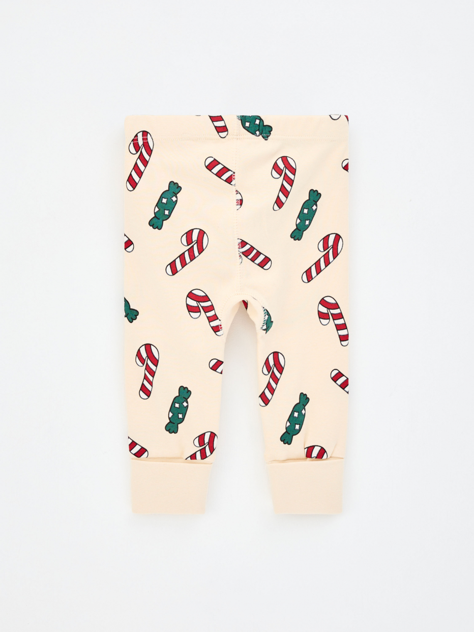 Трикотажные брюки с рождественским принтом для малышей, фото - 3