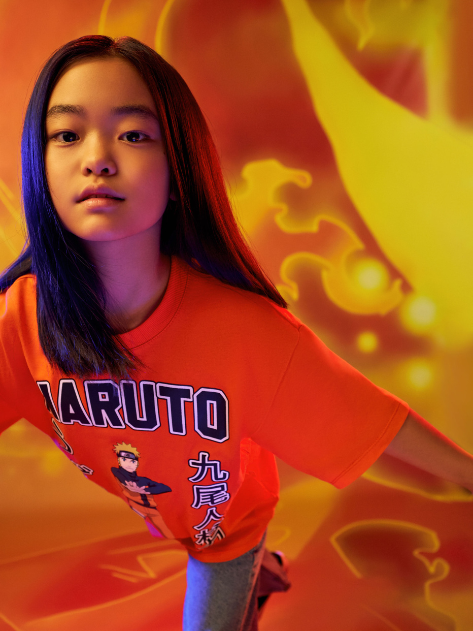 Детская футболка оверсайз с принтом Naruto, фото - 2