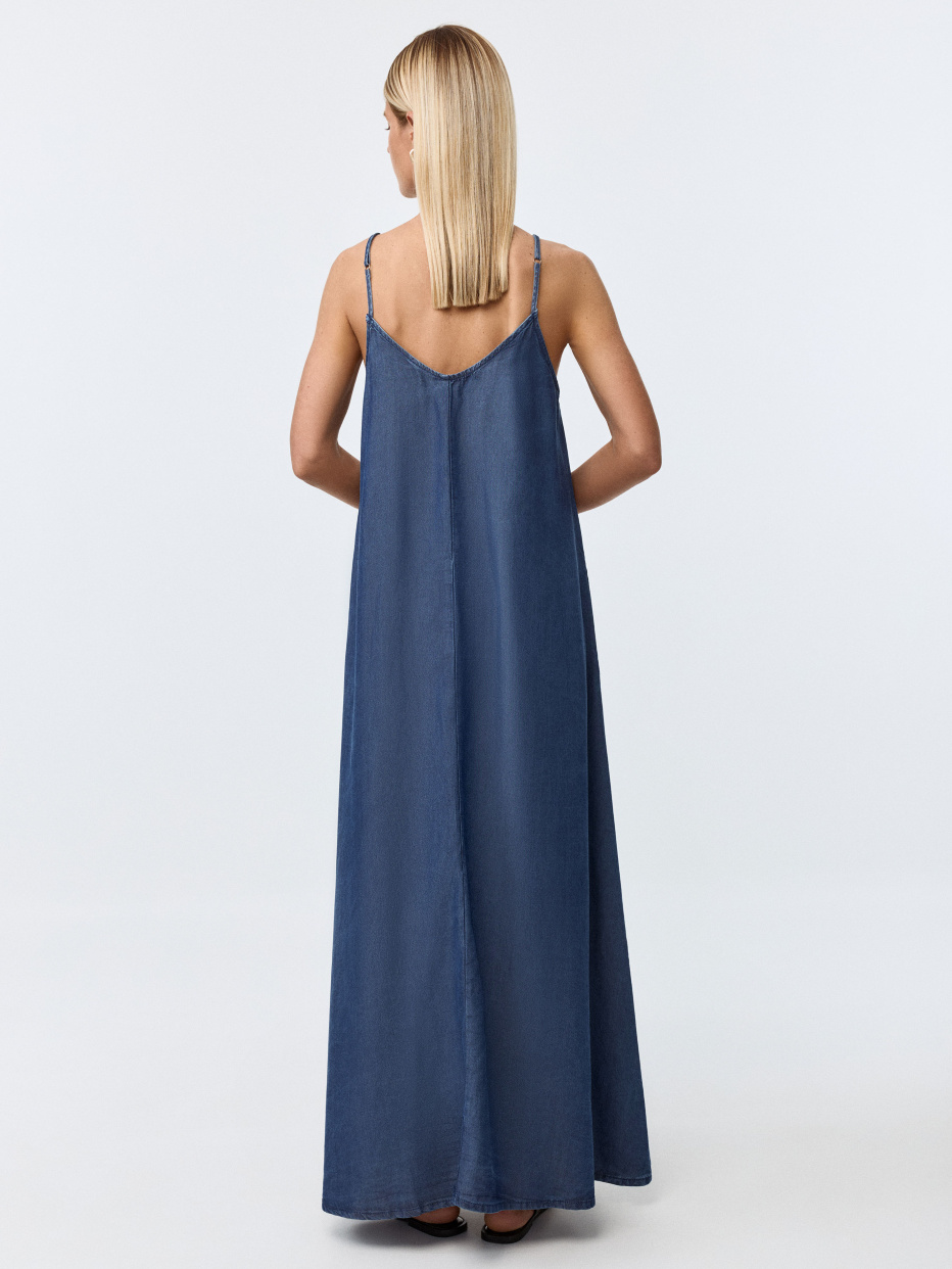 Джинсовое платье макси из тенселя премиум качества, фото - 6