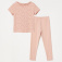 Пижама с принтом для девочек, цвет розовый