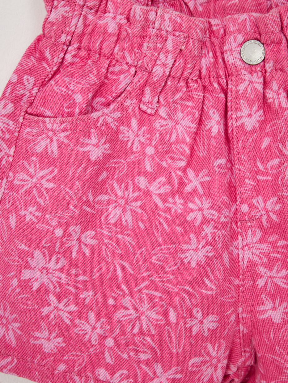 Джинсовые шорты с присборенной талией для девочек, фото - 6