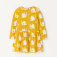 Трикотажное платье с принтом для девочек, цвет желтый