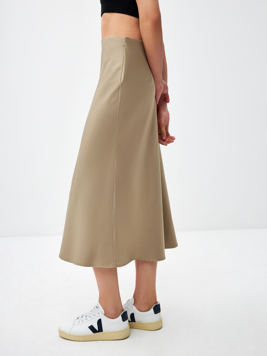 Сатиновая юбка миди, фото - 3