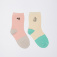 Набор из 2 пар носков для девочек, цвет мультиколор