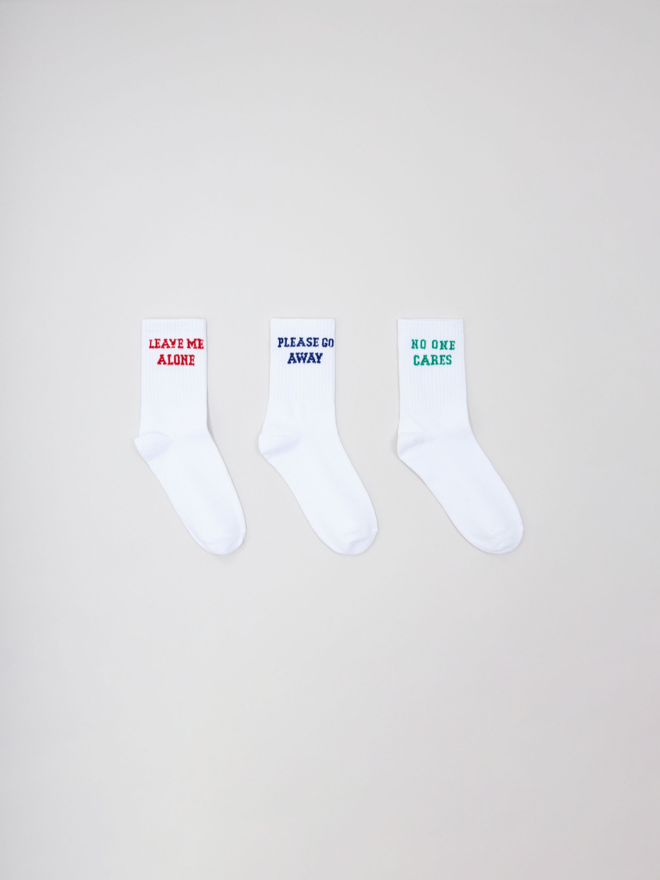 Набор из 3 пар белых носков для девочек, фото - 1