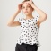 Хлопковая блузка со сборками для девочек, цвет белый принт