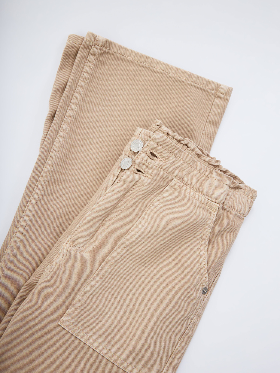 Широкие джинсы Paperbag fit для девочек, фото - 3