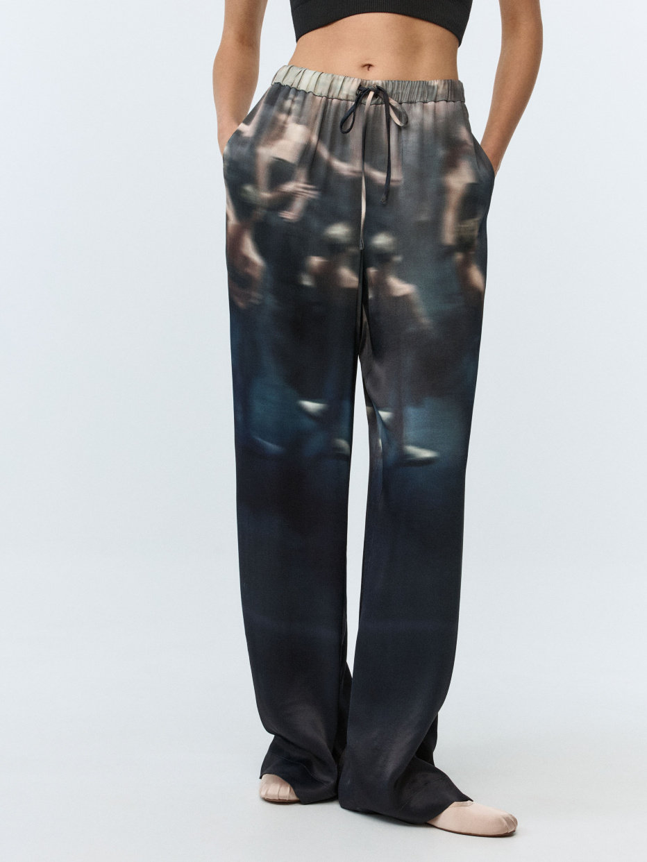 Сатиновые брюки с принтом из балетной коллекции, фото - 4