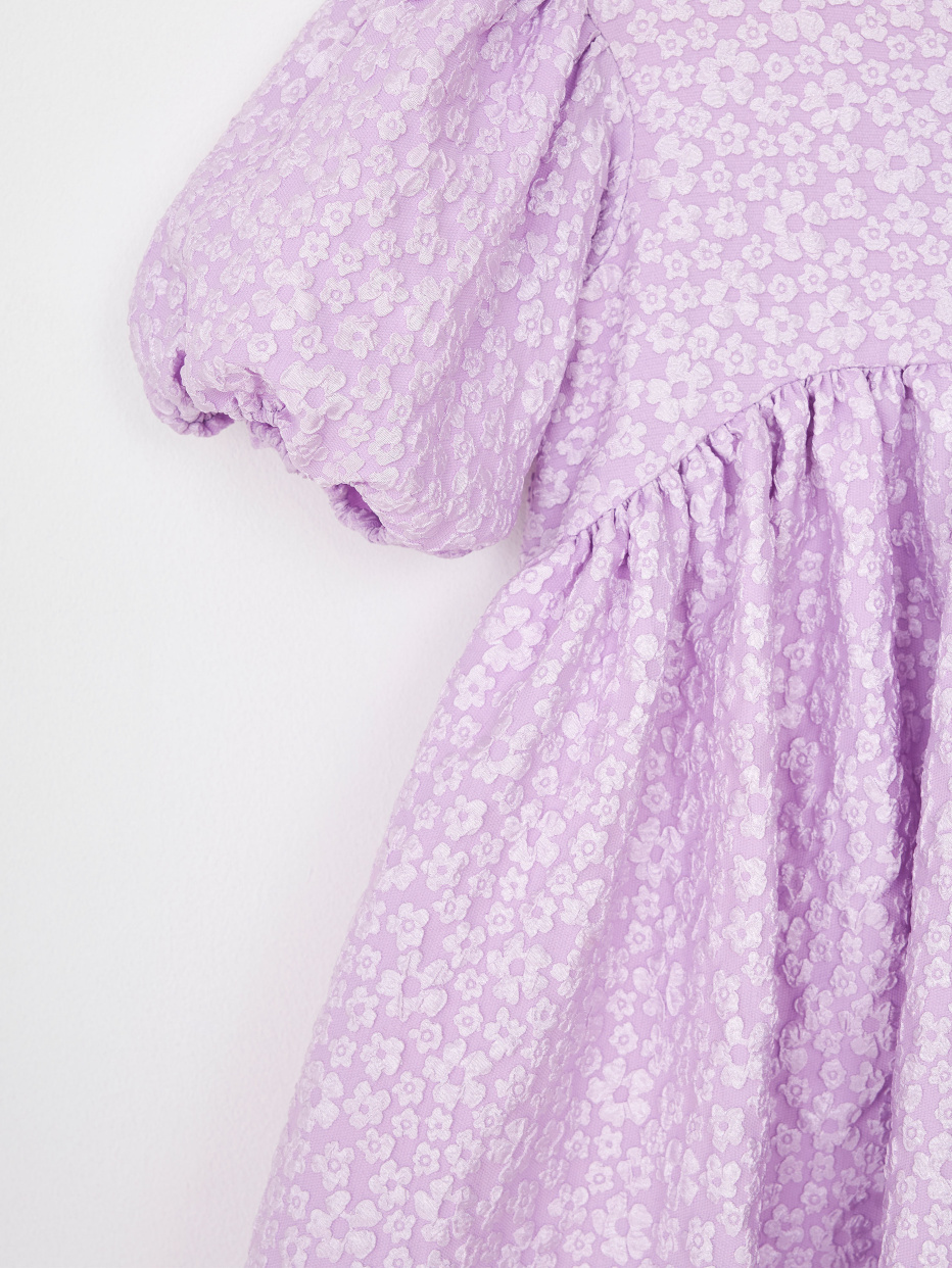 Жаккардовое платье с пышными рукавами для девочек, фото - 7