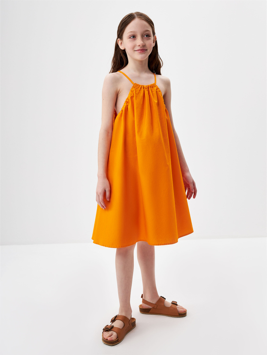 Платье с горловиной халтер для девочек, фото - 1