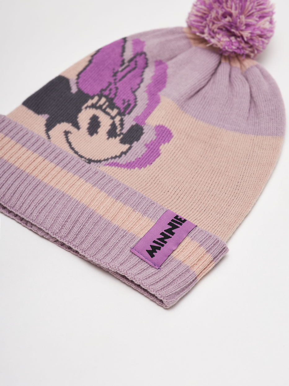 Вязаная шапка с Minnie Mouse для девочек, фото - 2