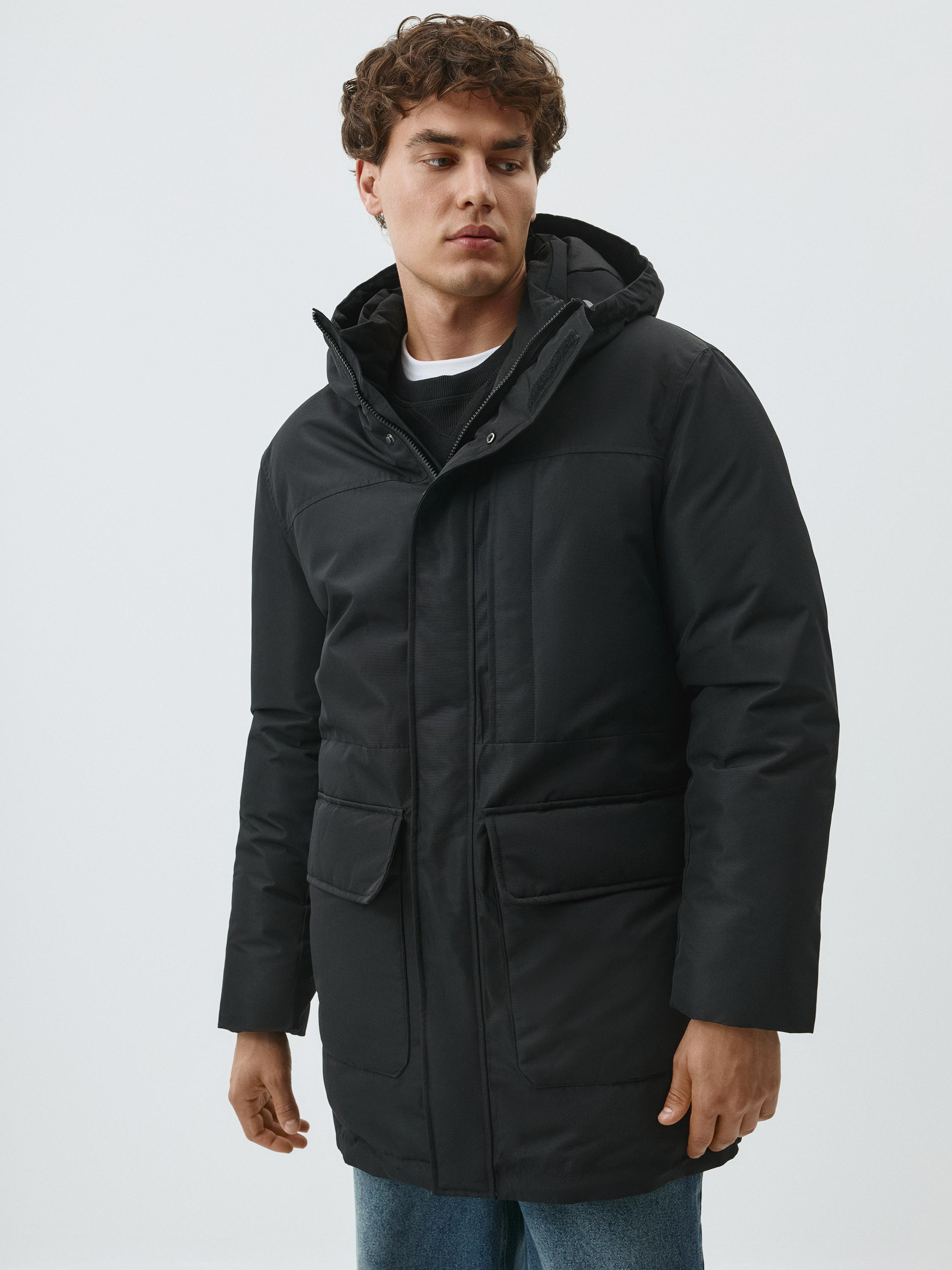all black parka