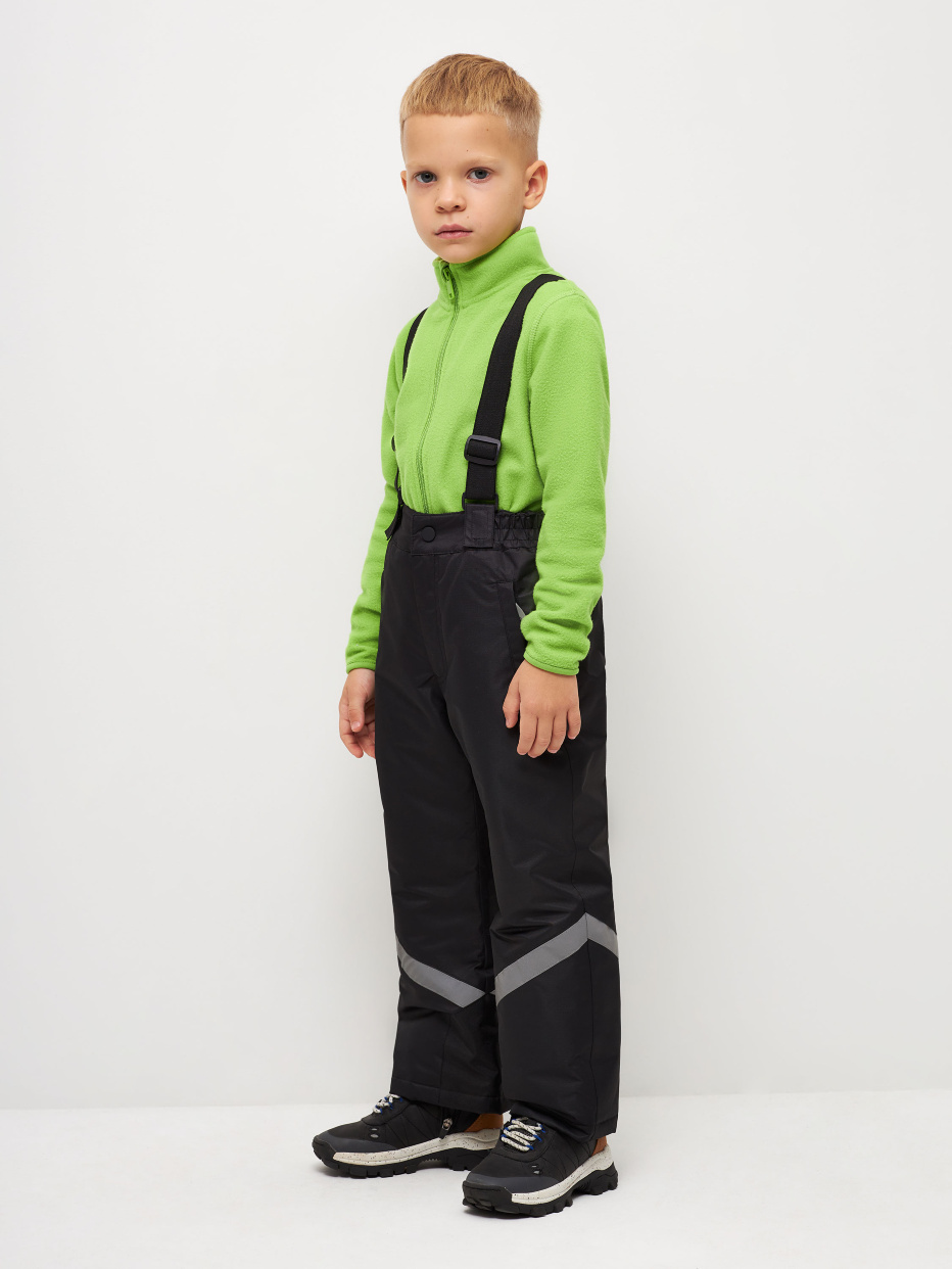 Детские утепленные брюки на лямках, фото - 8