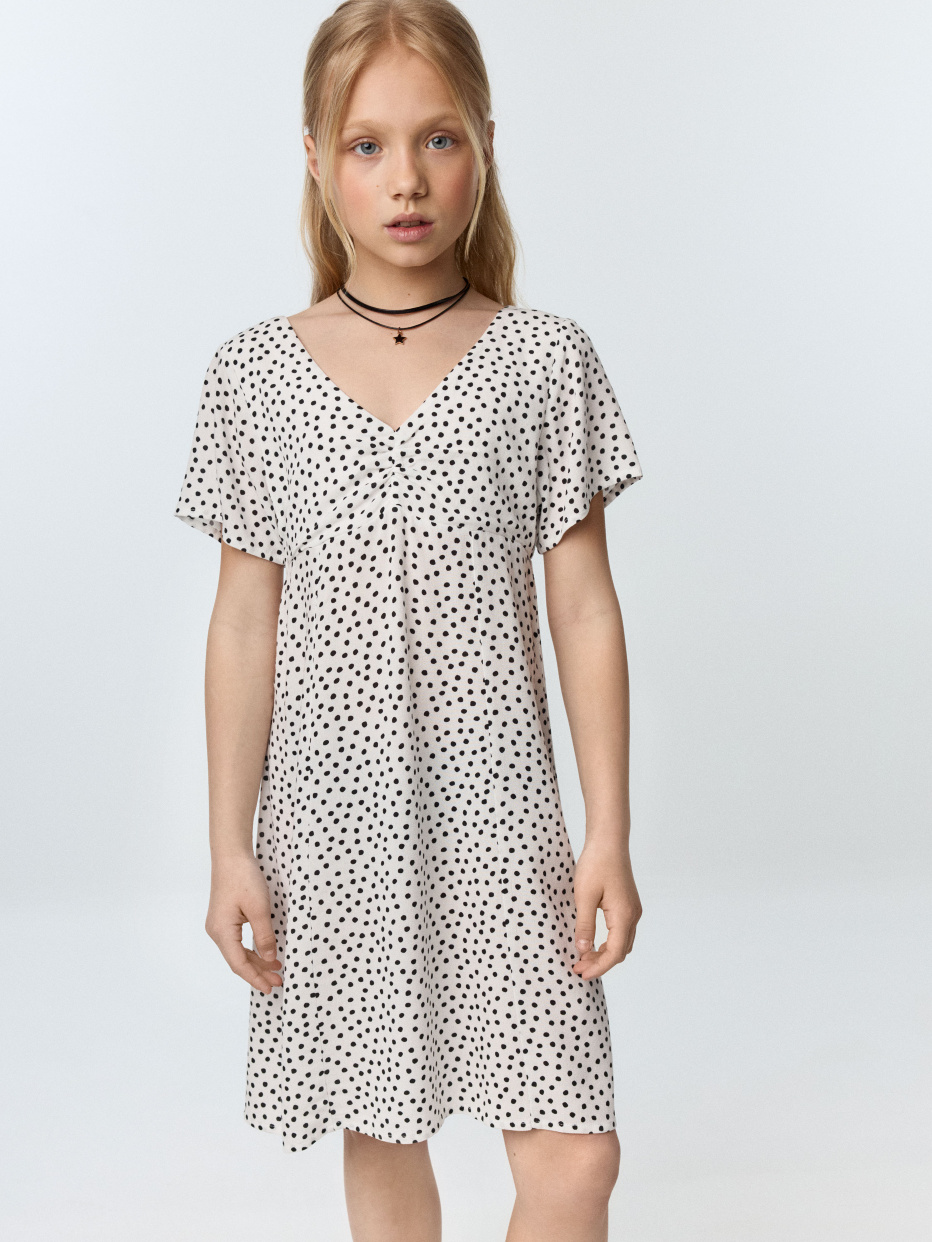 Короткое платье с принтом для девочек, фото - 4