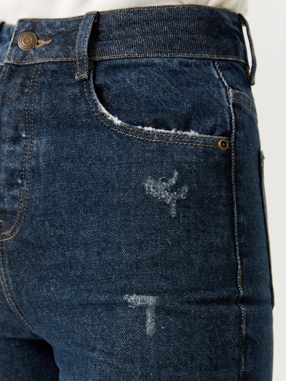 Прямые джинсы с потертостями, фото - 7
