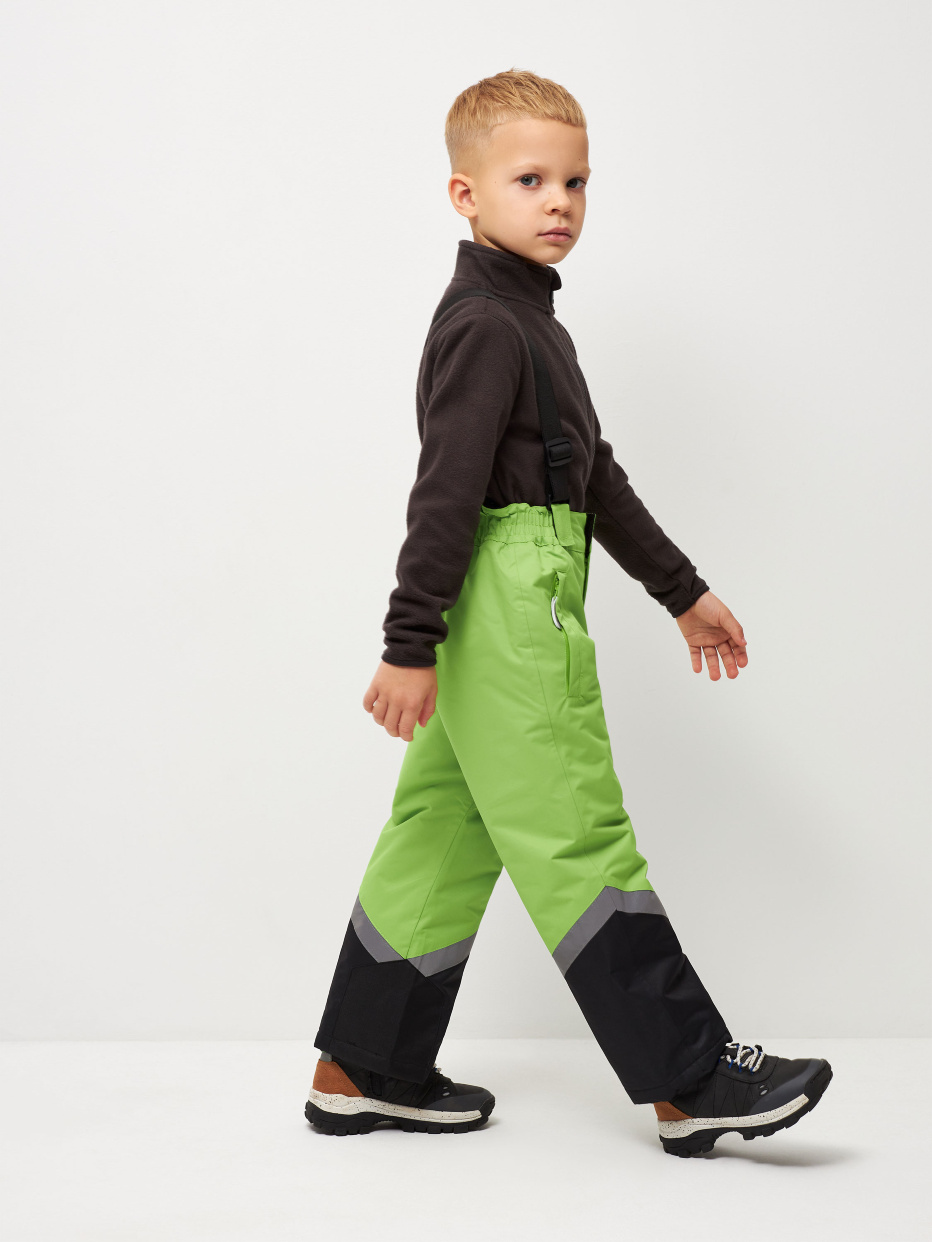 Детские утепленные брюки на лямках, фото - 2