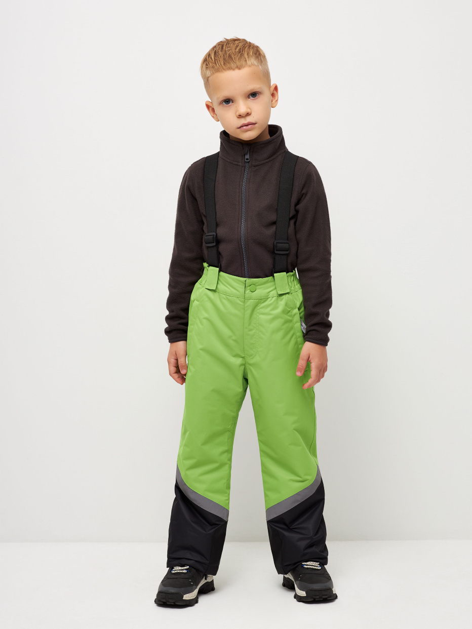 Детские утепленные брюки на лямках, фото - 1