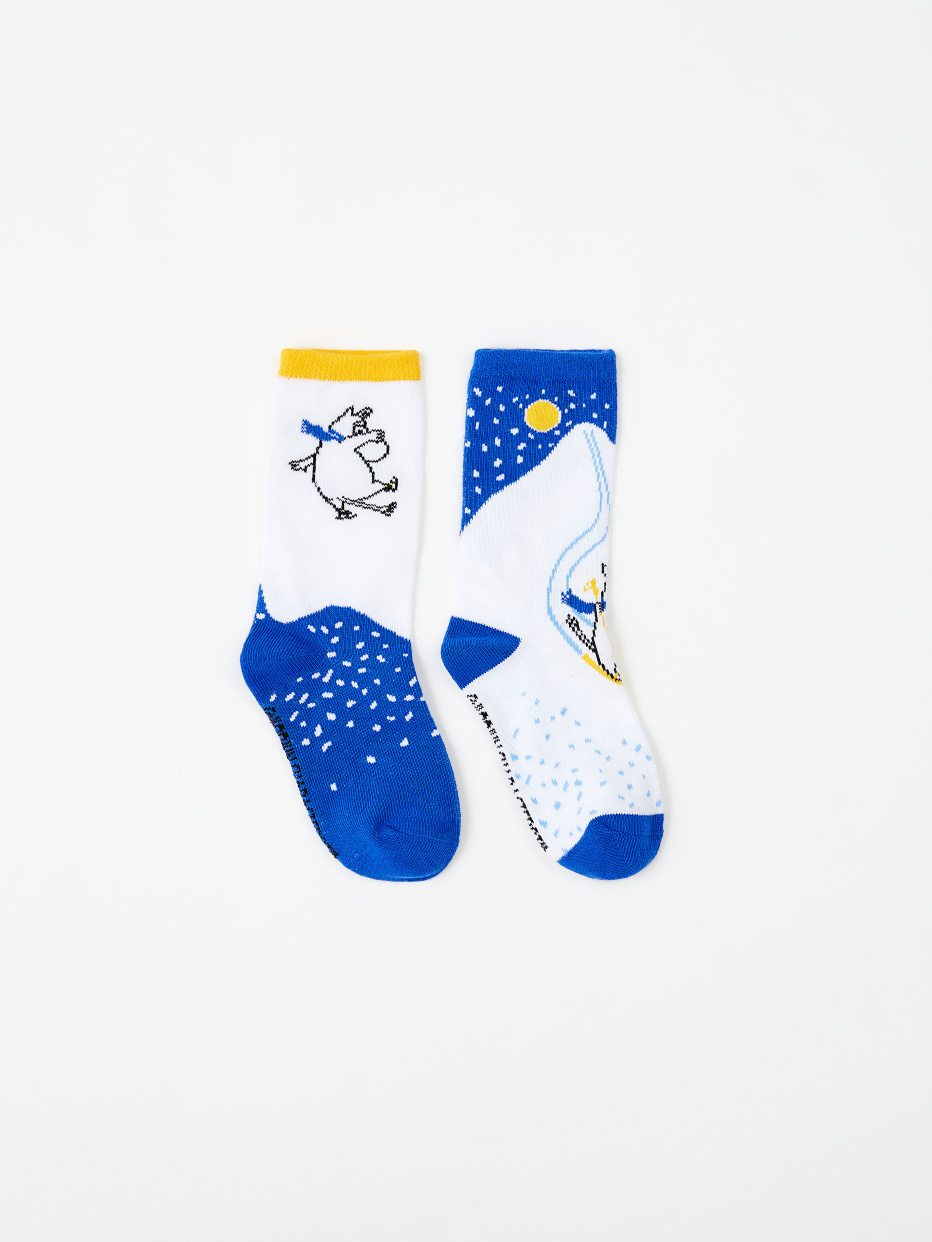 Набор из 2 пар носков с принтом Moomin Муми Тролль для девочек, фото - 1