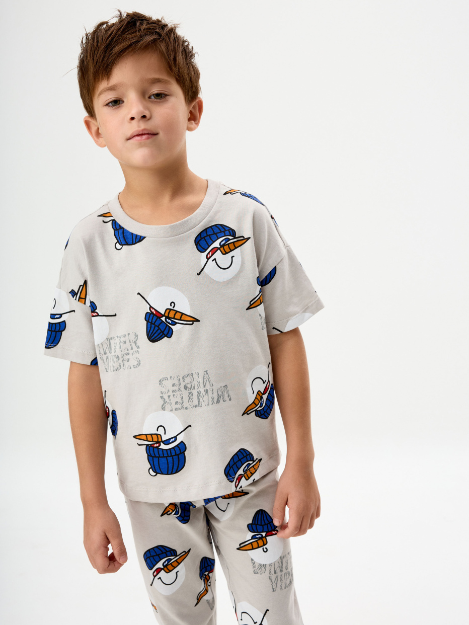 Пижама с новогодним принтом для мальчиков, фото - 3