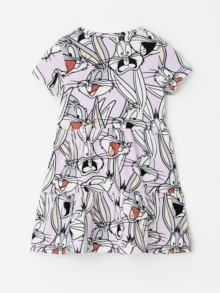 Ярусное платье с принтом Looney Tunes для девочек, фото - 4