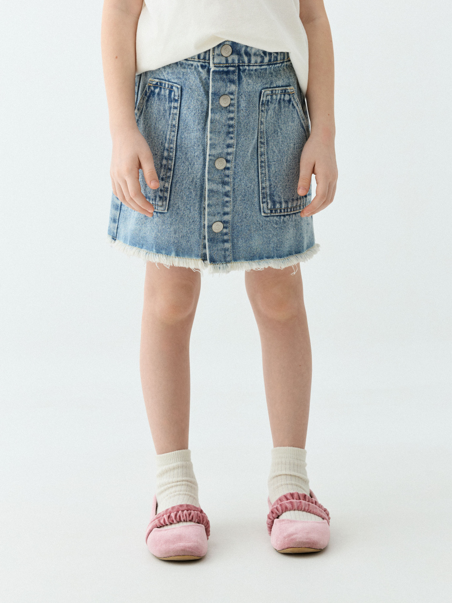 Джинсовая юбка для девочек, фото - 2
