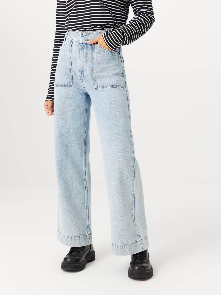 Широкие джинсы с накладными карманами, фото - 2