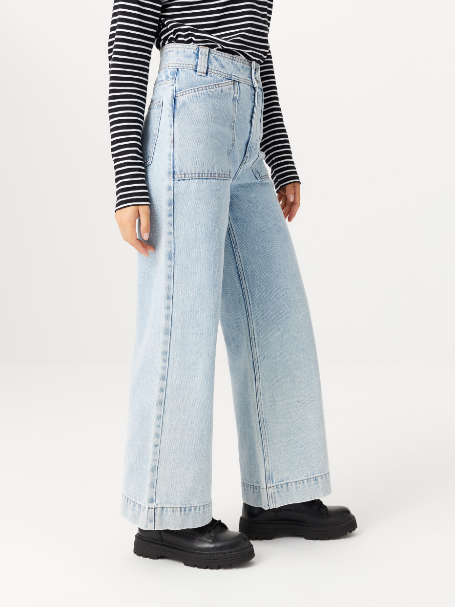 Широкие джинсы с накладными карманами, фото - 4