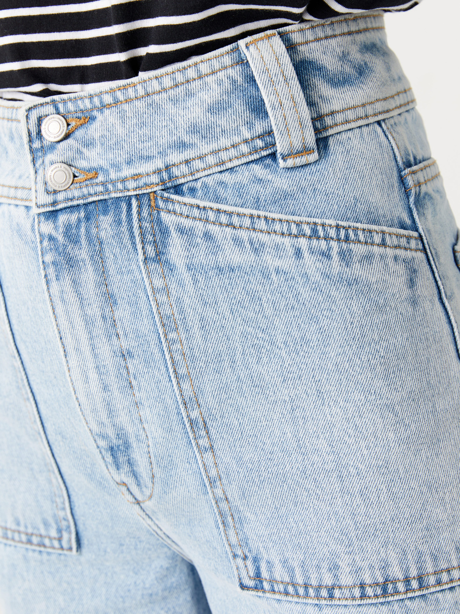 Широкие джинсы с накладными карманами, фото - 5