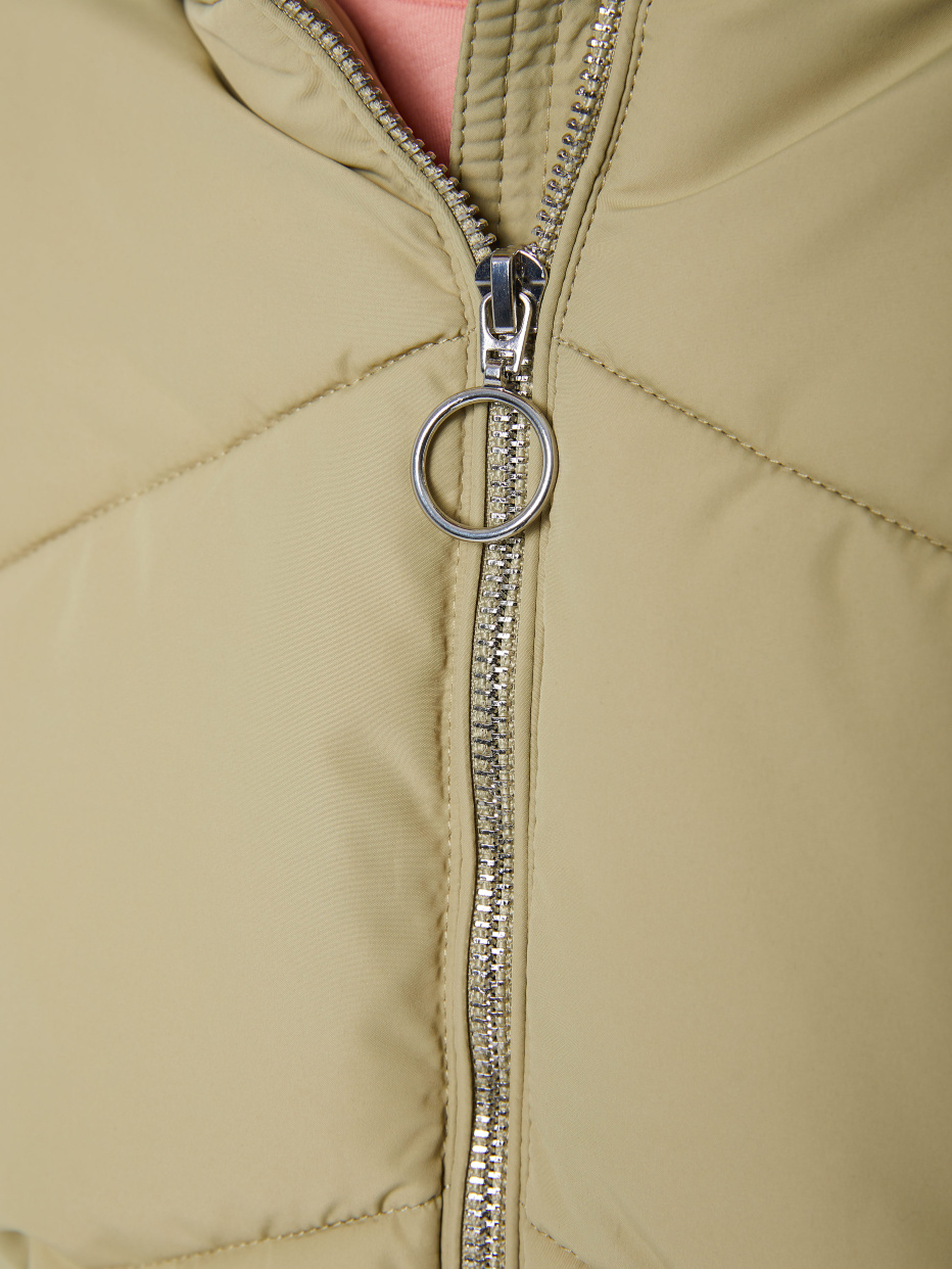 Короткая куртка с воротником для девочек, фото - 6