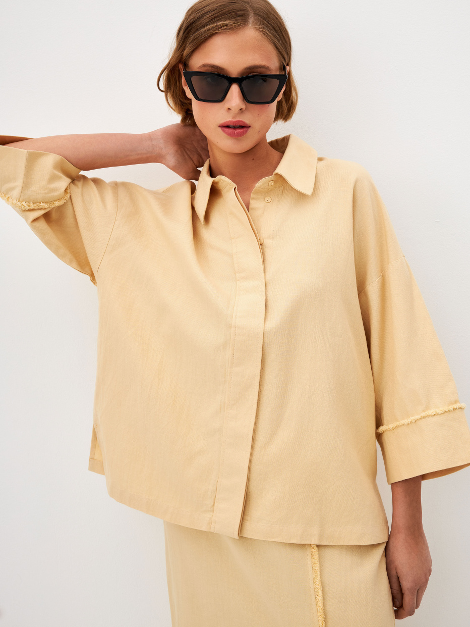 Рубашка оверсайз в стиле бохо с бахромой, фото - 7