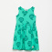 Трикотажное платье без рукавов для девочек, цвет зеленый