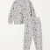 Трикотажная пижама с принтом для мальчиков, цвет светло-серый меланж