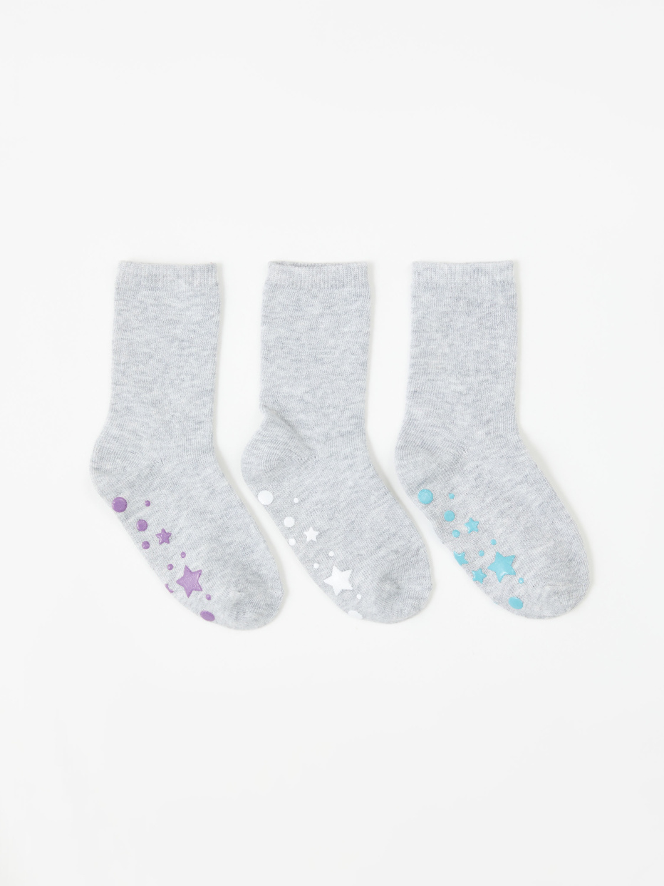 Набор из 3 пар нескользящих носков для девочек, фото - 1