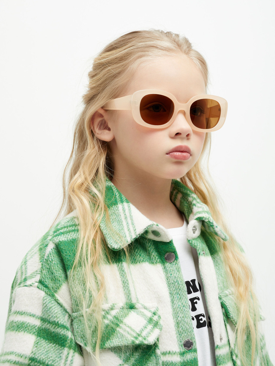 Детские солнцезащитные очки в квадратной оправе, фото - 1