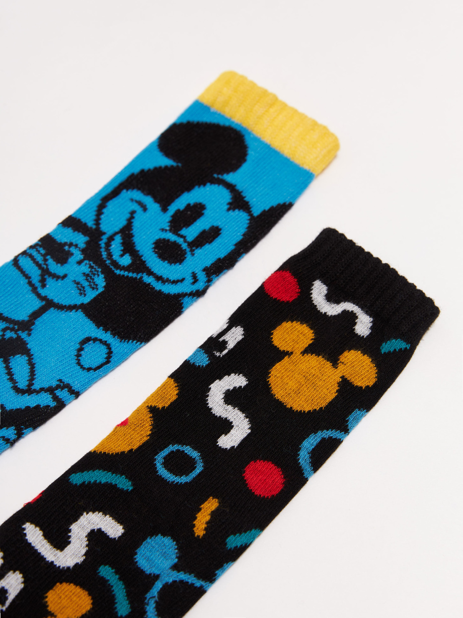 Набор из 2 пар носков с принтом Disney Mickey Mouse для мальчиков, фото - 2