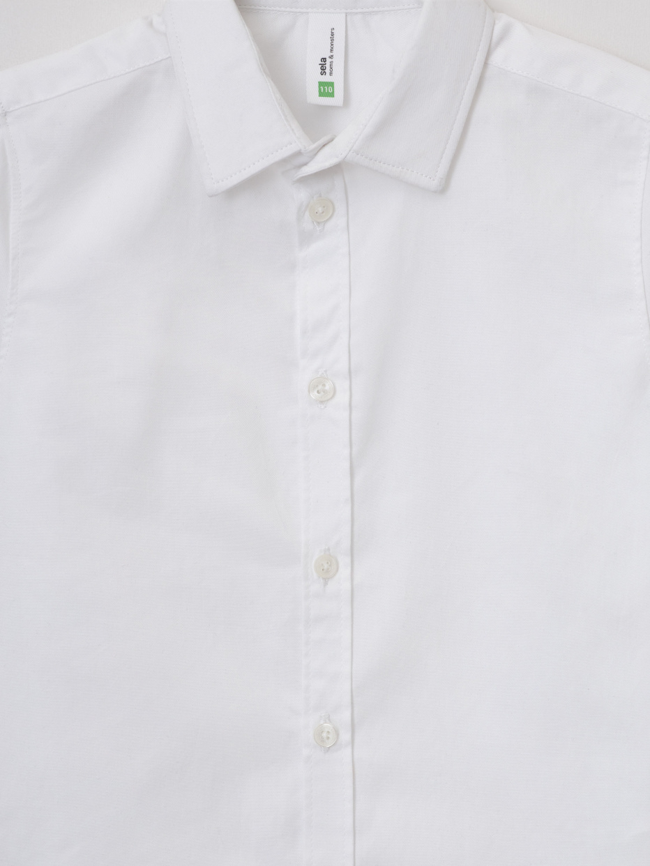 Белая классическая рубашка для мальчиков, фото - 3
