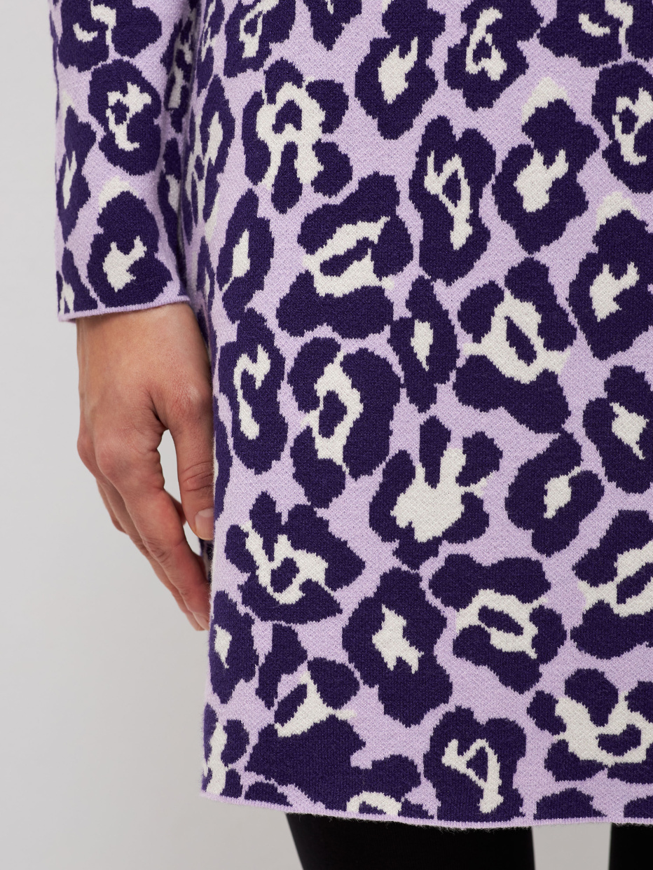 Вязаное платье с леопардовым принтом, фото - 6